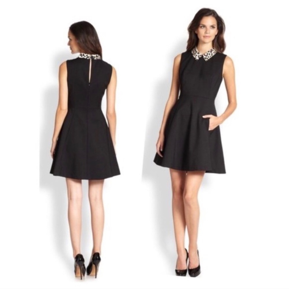 ♠️ kate spade Rissa‘ leopard collar dress